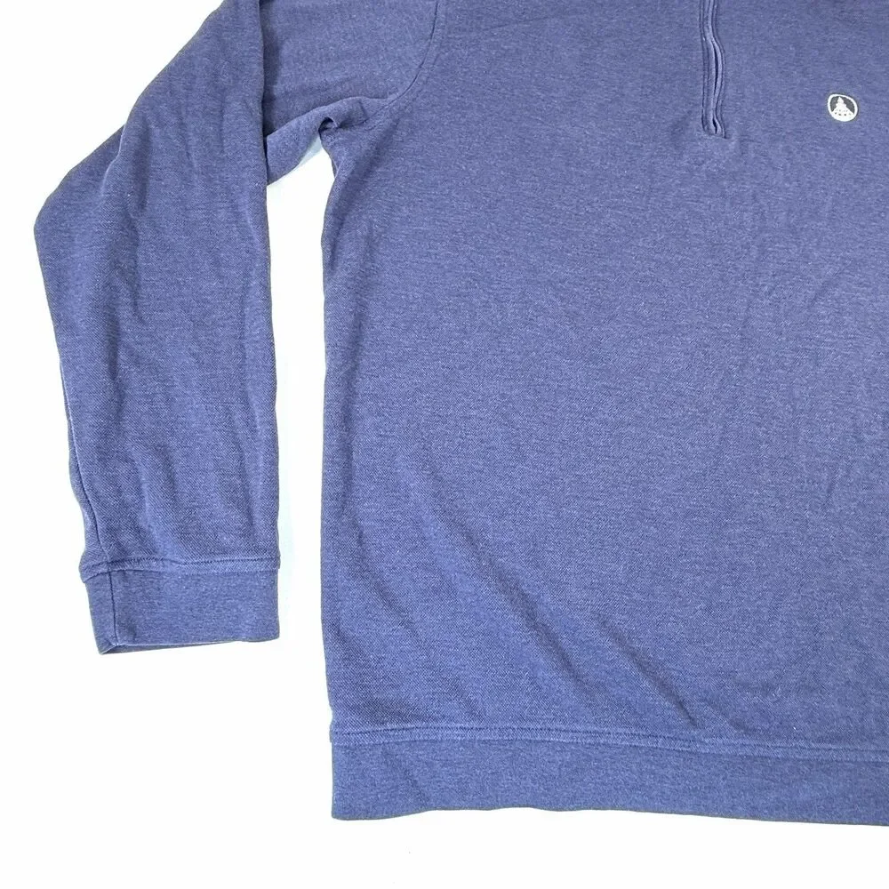 Peter Millar Pullover Sweater Mens XL 1/4 Zip Interlock Comfort Navy Prep